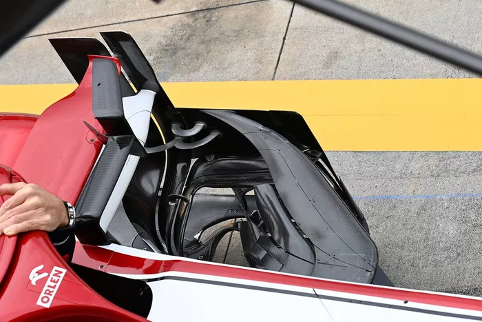 Alfa Romeo Racing C41 bargeboard