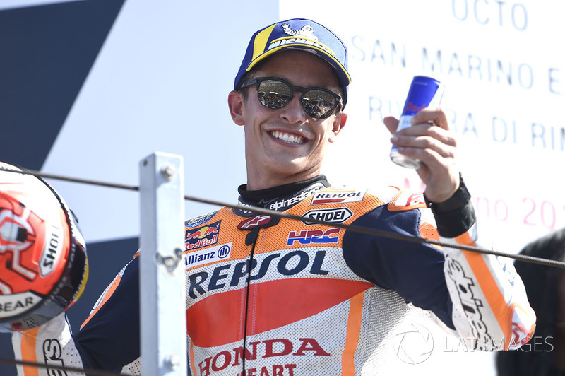 Podio: il secondo classificato Marc Marquez, Repsol Honda Team