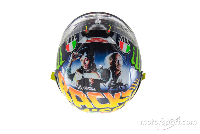Helmdesign von Valentino Rossi, Yamaha Factory Racing, für den GP San Marino 2018 in Misano