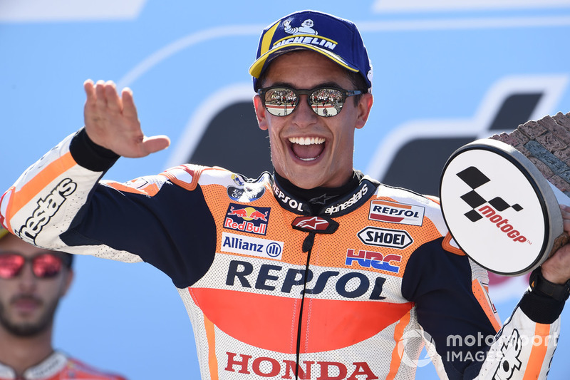 Podio: ganador de la carrera Marc Márquez, Repsol Honda Team