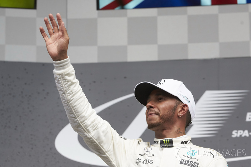 Podium: Race winner Lewis Hamilton, Mercedes AMG F1