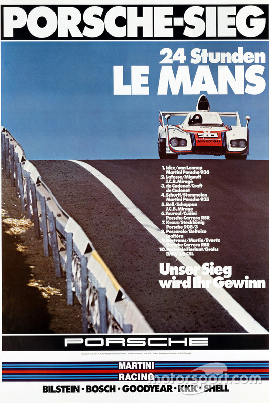 Poster: Porsche-Sieg bei den 24h Le Mans 1976