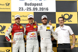 Podium: Race winner Mattias Ekström, Audi Sport Team Abt Sportsline, Audi A5 DTM; second place Adrie