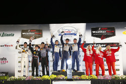 GT Daytona Podium: first place #33 Riley Motorsports SRT Viper GT3-R: Ben Keating, Jeroen Bleekemolen, Marc Miller, second place #73 Park Place Motorsports Porsche GT3 R: Patrick Lindsey, Jörg Bergmeister, Matt McMurry, third place #63 Scuderia Corsa Ferrari 488 GT3: Christina Nielsen, Alessandro Balzan, Jeff Segal