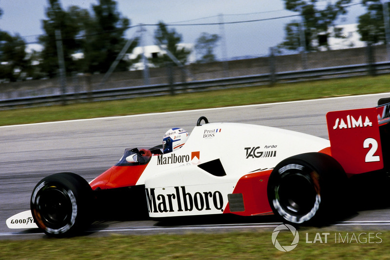 Ganador del GP de Brasil 1985: Alain Prost, McLaren MP4-2B