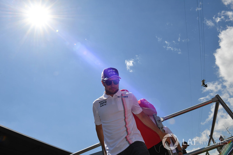 Sergio Perez, Force India on the drivers parade