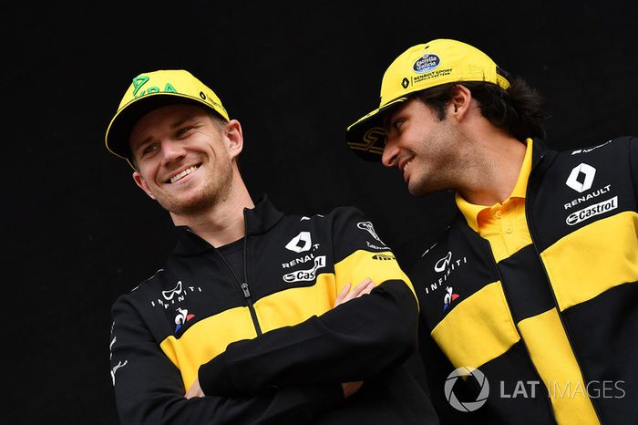 Nico Hulkenberg, Renault Sport F1 Team y Carlos Sainz Jr., Renault Sport F1 Team
