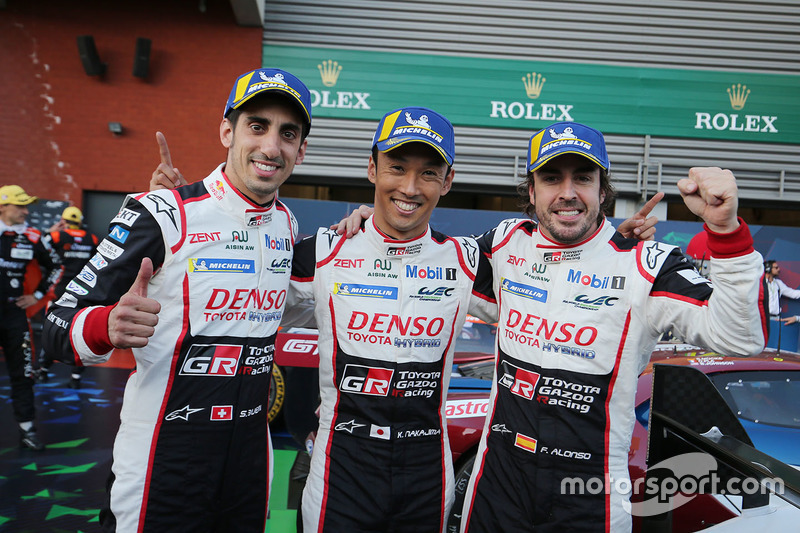 Ganadores #8 Toyota Gazoo Racing Toyota TS050: Sébastien Buemi, Kazuki Nakajima, Fernando Alonso