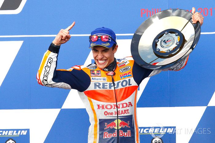 Podium ganador Marc Marquez, Repsol Honda Team