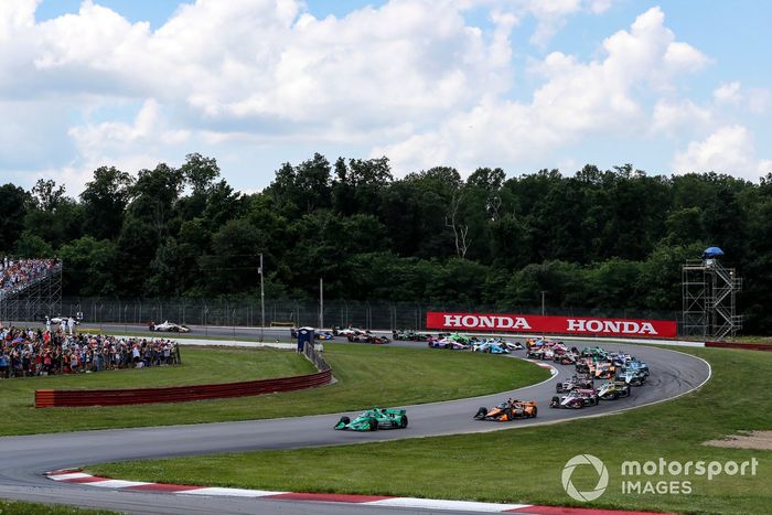 Alex Palou, Chip Ganassi Racing Honda, salida