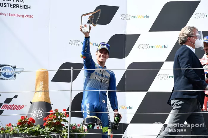 Podio: segundo lugar Joan Mir, Team Suzuki MotoGPMiller, Pramac Racing