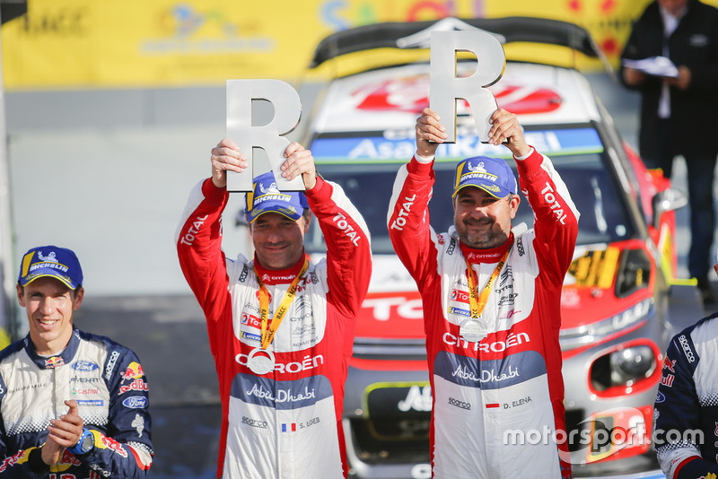 I vincitori Sébastien Loeb, Daniel Elena, Citroën World Rally Team Citroën C3 WRC