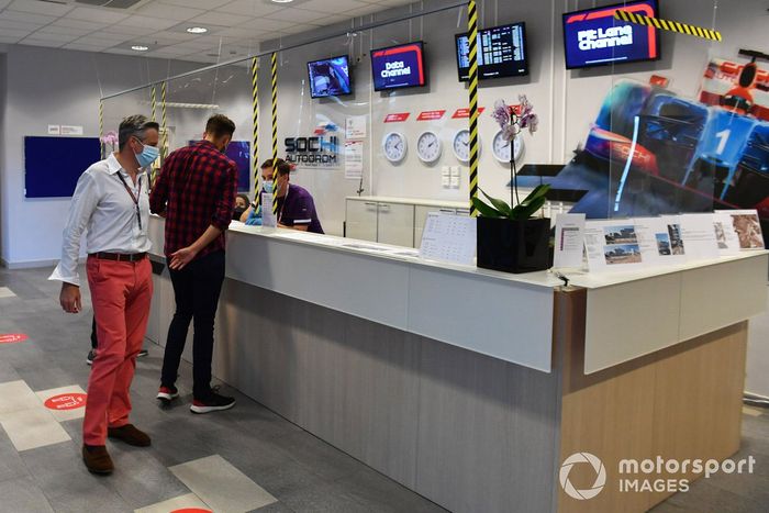 Entrada a la sala de prensa de Sochi