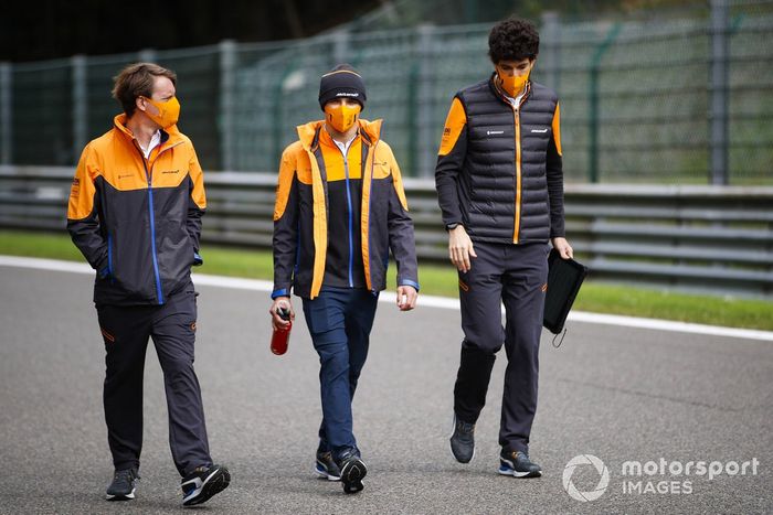 Lando Norris, McLaren, recorre la pista de Spa