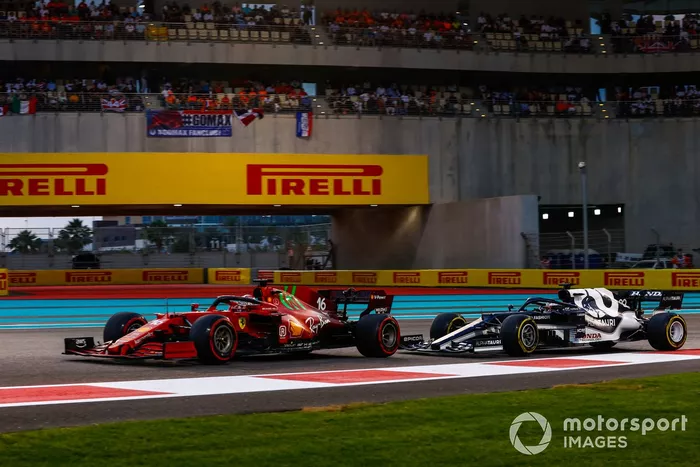 Charles Leclerc, Ferrari SF21, Yuki Tsunoda, AlphaTauri AT02