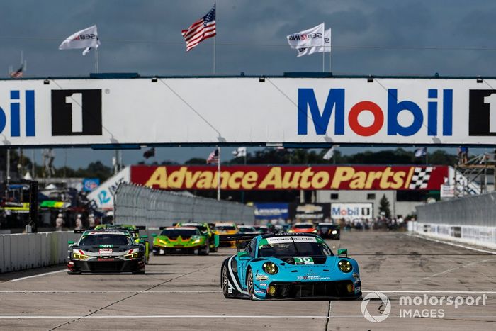 #30 Team Hardpoint Audi R8 LMS GT3, GTD: Rob Ferriol, Andrew Davis, Pierre Kaffer, #16 Wright Motorsports Porsche 911 GT3 R, GTD: Ryan Hardwick, Patrick Long, Jan Heylen