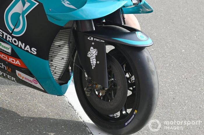 Detalle de la moto de Valentino Rossi, Petronas Yamaha SRT