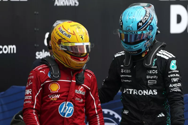 Lewis Hamilton, Ferrari, George Russell, Mercedes