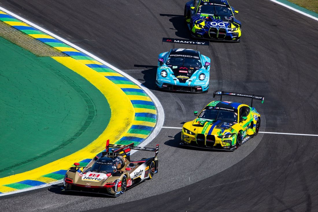 #12 Cadillac Hertz Team Jota Cadillac V-Series.R: Alex Lynn, Norman Nato, Will Stevens #31 The Bend Team WRT BMW M4 LMGT3: Yasser Shahin, Timur Boguslavskiy, Augusto Farfus