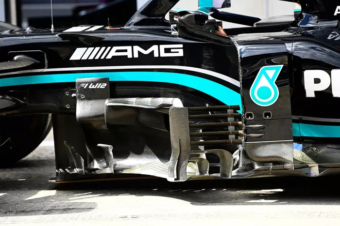 Detalle técnico del Mercedes W12
