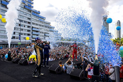 Podio: Jean-Eric Vergne, Techeetah, celebra su segundo puesto