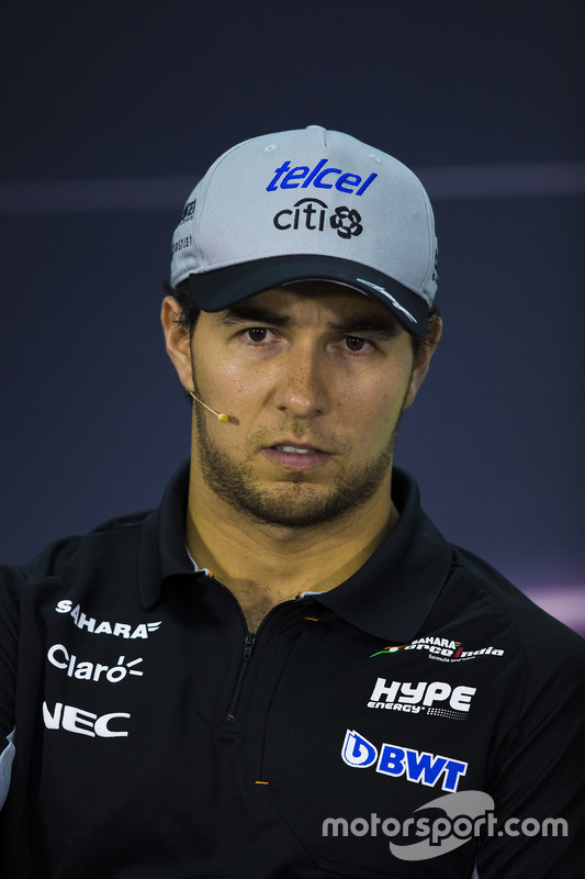 sergio perez, force india, in the press conference