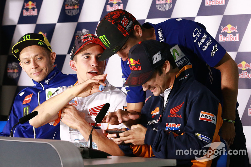 Valentino Rossi, Yamaha Factory Racing, Marc Márquez, Repsol Honda Team, Maverick Viñales, Yamaha Factory Racing, Dani Pedrosa, Repsol Honda Team