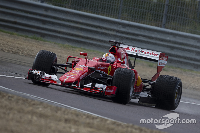 Sebastian Vettel, Ferrari tests the 2017 spec Pirelli