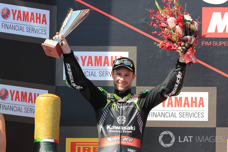 Podium : le deuxième, Jonathan Rea, Kawasaki Racing