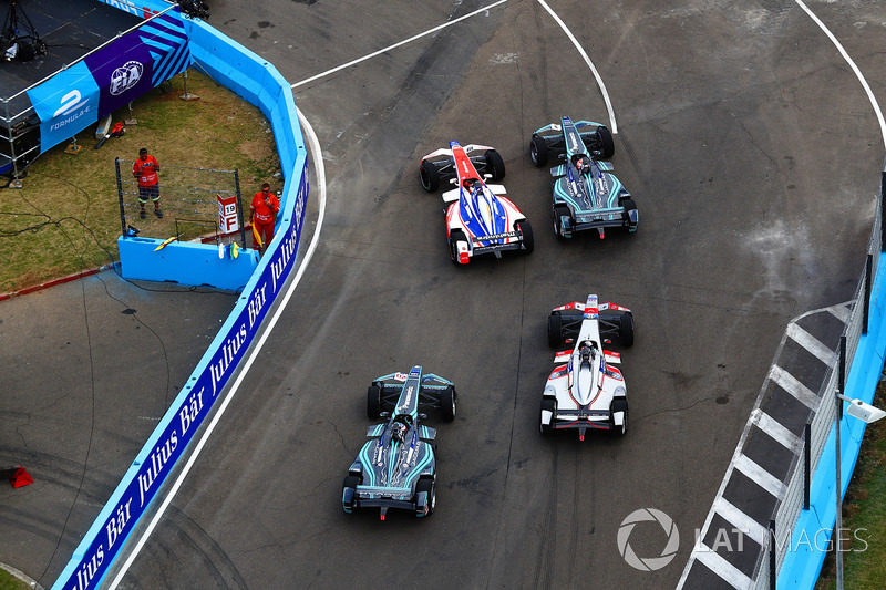 Felix Rosenqvist, Mahindra Racing, Nelson Piquet Jr., Jaguar Racing,Mitch Evans, Jaguar Racing, Maro Engel, Venturi Formula E Team