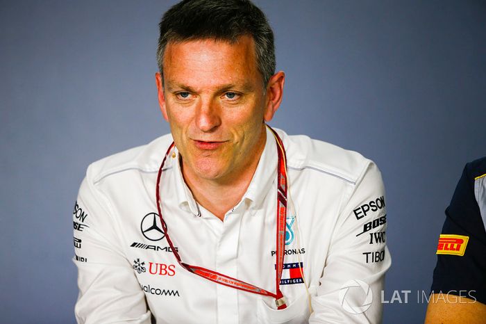 James Allison, Director Técnico, Mercedes AMG, en una conferencia de prensa