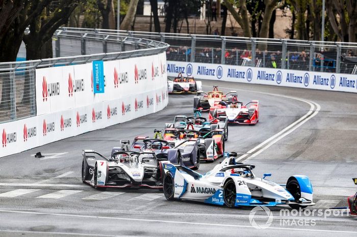 Antonio Felix da Costa, BMW I Andretti Motorsports, BMW iFE.18, Jose Maria Lopez, GEOX Dragon Racing, Penske EV-3, Sam Bird, Envision Virgin Racing, Audi e-tron FE05, Lucas Di Grassi, Audi Sport ABT Schaeffler, Audi e-tron FE05, Gary Paffett, HWA Racelab, VFE-05 