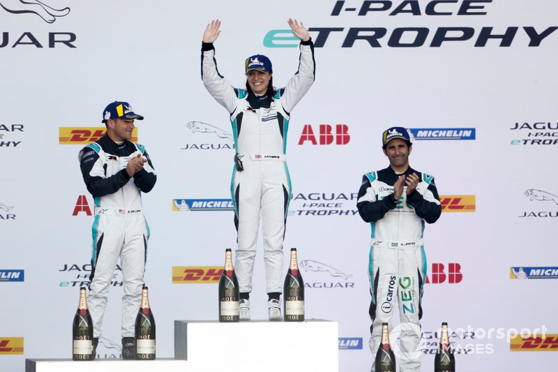 Podio PRO: Katherine Legge, Rahal Letterman Lanigan Racing, Bryan Sellers, Rahal Letterman Lanigan Racing, Sérgio Jimenez, Jaguar Brazil Racing