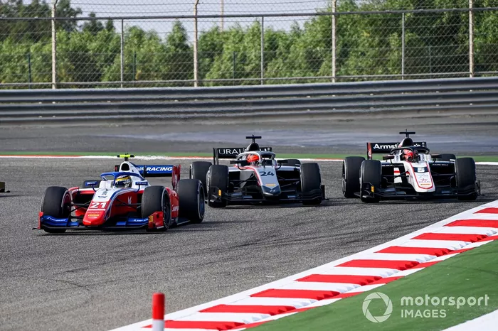 Robert Shwartzman, Prema Racing, Nikita Mazepin, Hitech Grand Prix y Marcus Armstrong, ART Grand Prix 