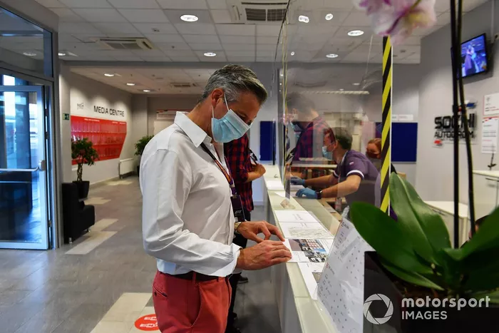 Entrada a la sala de prensa de Sochi