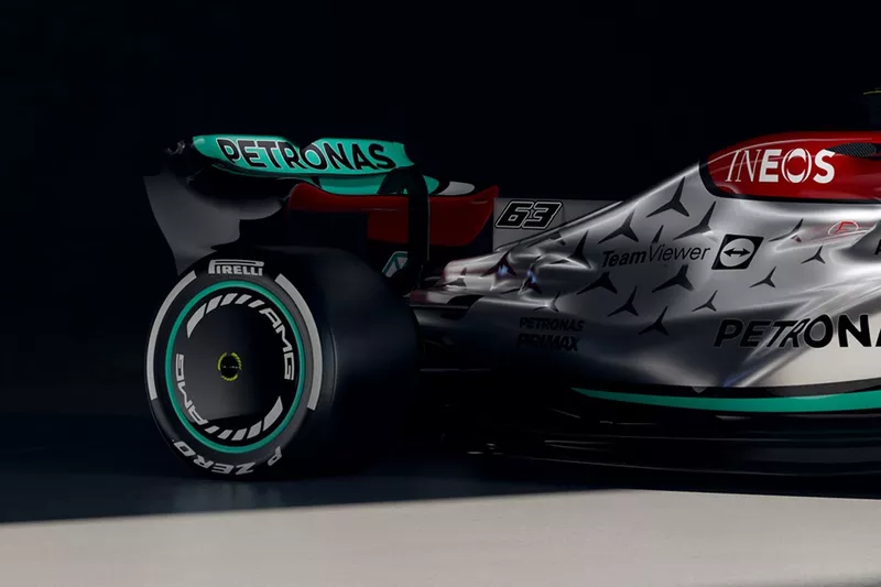 Gros plan de la Mercedes W13