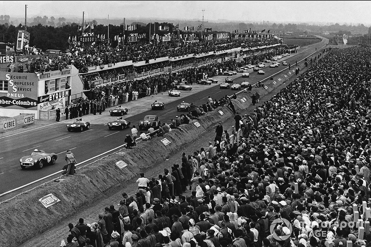 Les travaux de sécurité réalisés au Mans en 1956