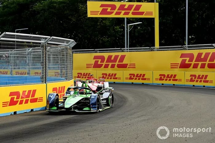 Robin Frijns, Envision Racing, Audi e-tron FE07, Antonio Giovinazzi, Dragon Penske Autosport, Penske EV-5