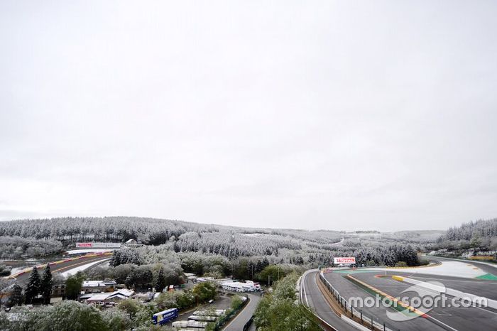 Snow over Spa-Francorchamps
