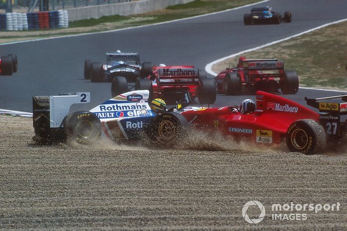 Ayrton Senna, Williams; Nicola Larini, Ferrari