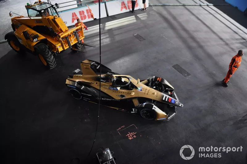 El coche dañado de Antonio Felix Da Costa, DS Techeetah