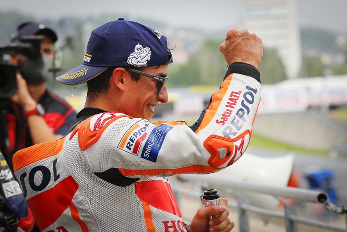 Podio: ganador de la carrera Marc Márquez, Repsol Honda Team