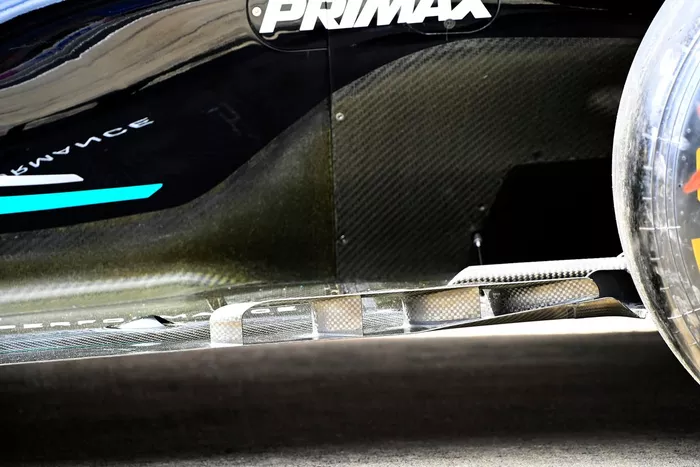 Detalle técnico del Mercedes W12