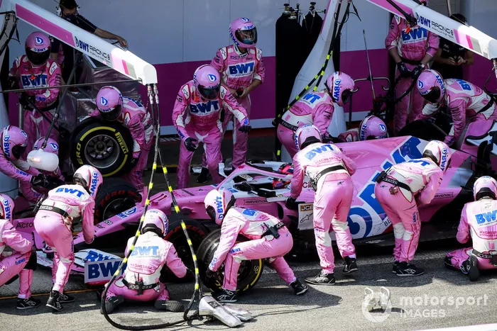 Sergio Pérez, Racing Point RP20, pit stop