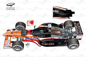 Arrows A20 1999 exploded overview