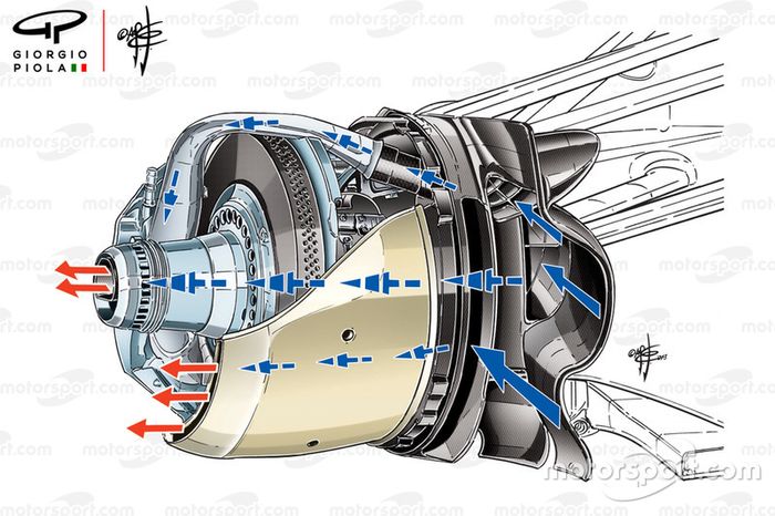 Williams FW35 front brake duct, captioned