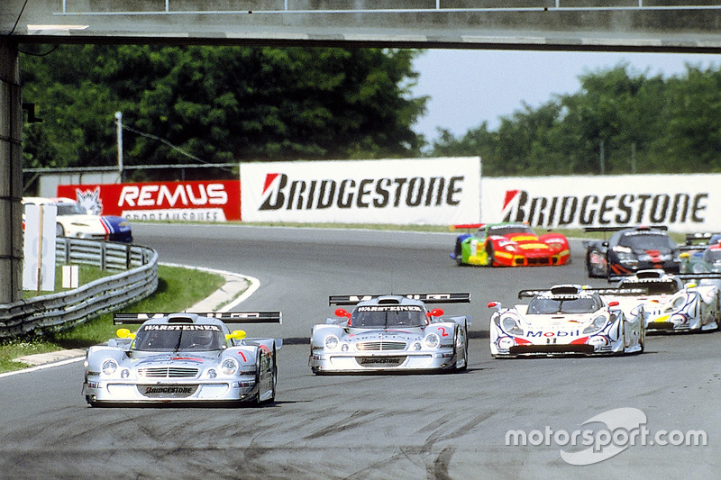 #1 AMG Mercedes-Benz CLK-LM: Bernd Schneider, Mark Webber, #2 AMG Mercedes-Benz CLK-LM: Klaus Ludwig, Ricardo Zonta