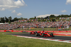 Sebastian Vettel, Ferrari SF71H and Kimi Raikkonen, Ferrari SF71H
