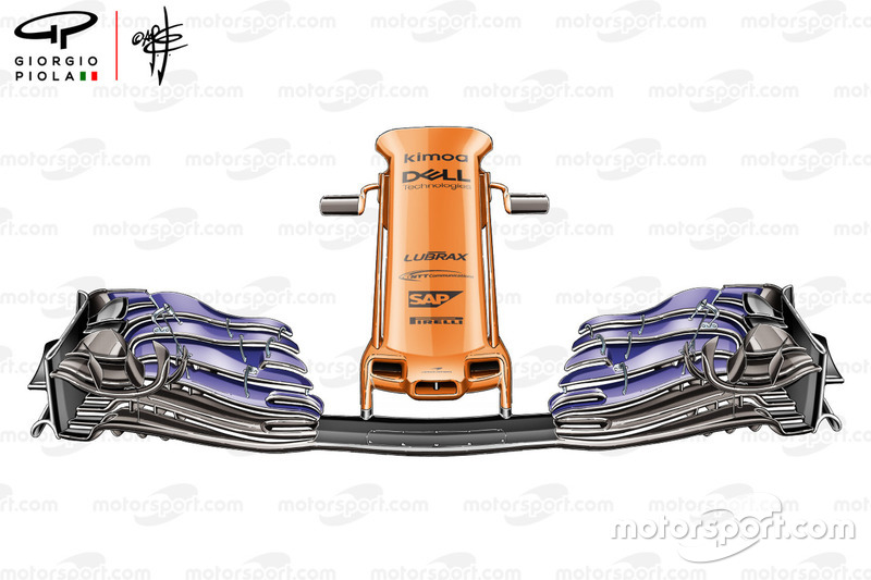 McLaren MCL33, alerón delantero GP de España