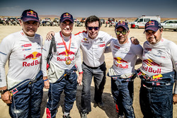 Carlos Sainz, Lucas Cruz, Sébastien Loeb, Daniel Elena, Peugeot Sport, with Bruno Famin